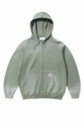 BUTTER FADED WAFFLE ZIP HOODIE Washed Sage